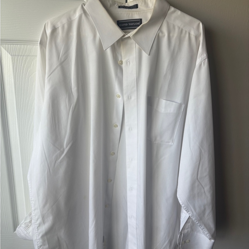 David Taylor Classic White Dress Shirt